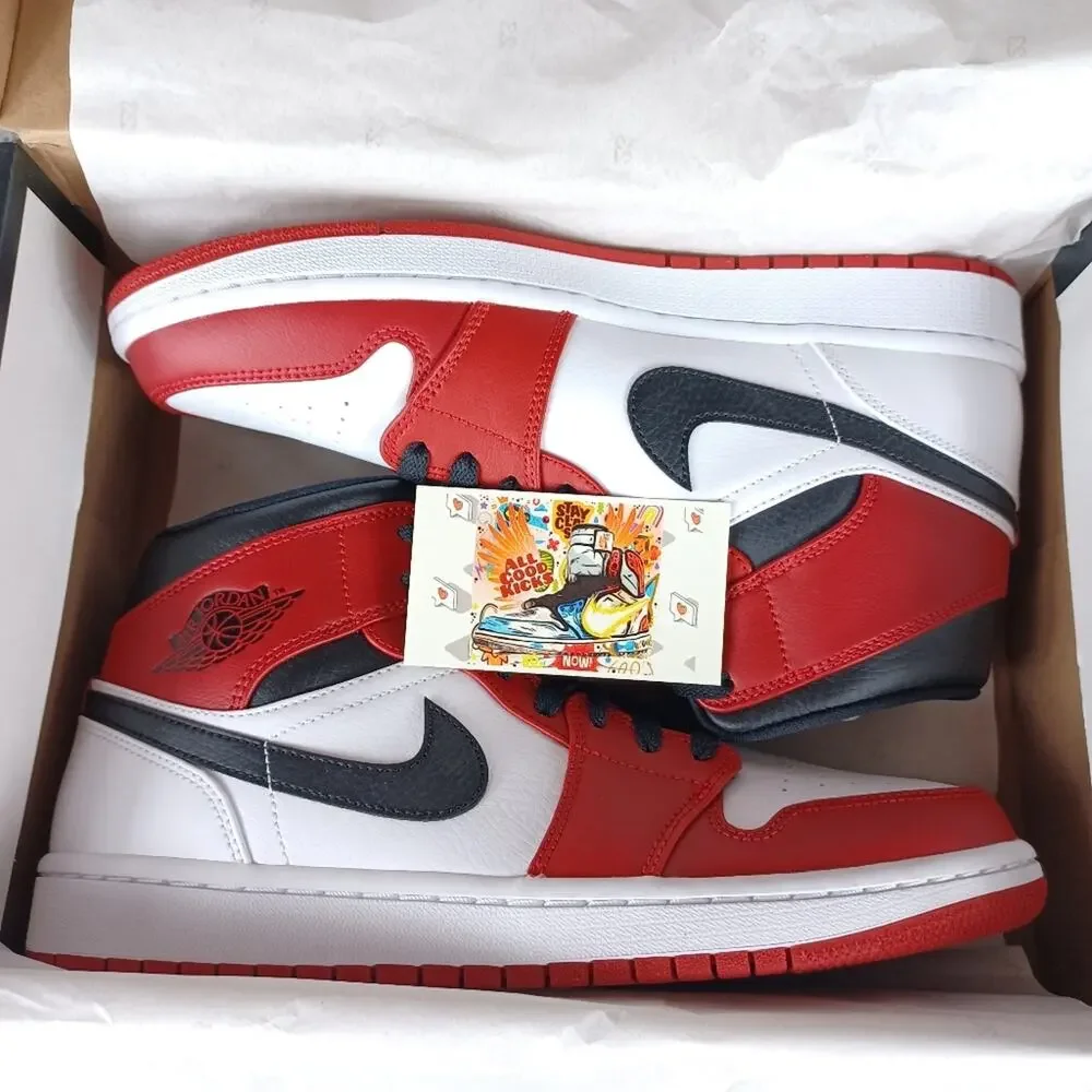 Nike Air Jordan 1 Mid Chicago (2020) Sneakers Red White Black Shoes